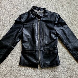J&M Standards Fitted Leather Jacket XS